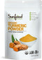 Sunfood Superfoods Organic Turmeric Root Powder - 100% Pure Medicinal Herb with Curcumin - 4 oz Bag