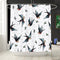 GETTOGET Swallows Heart Valentine's Day Shower Curtain Bathroom Sets with 12 Hooks, Eco-Friendly, No Odor Rust Proof Grommets