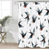 GETTOGET Swallows Heart Valentine's Day Shower Curtain Bathroom Sets with 12 Hooks, Eco-Friendly, No Odor Rust Proof Grommets