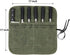 Chef Knife Roll Bag with 6 Slots,Waxed Canvas Knife Carrying Case,Chef Knife Bag,Knife Pouch Can Hold Home Kitchen Knife Tools up to 17 inch,Knife Storage for Travel Camping,BBQ,Culinary School.