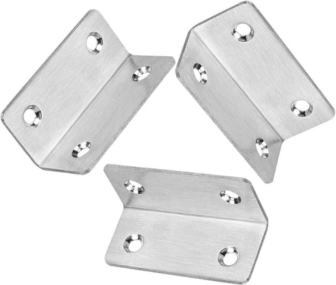 30PCS Stainless Steel Corner Brace, 2.3?x 1? Small Corner Brackets, Heavy Duty 90 Degree Internal Angle Brackets, L Shape Brackets Joint Fastener for Wood Furniture Board Window Cabinet Table