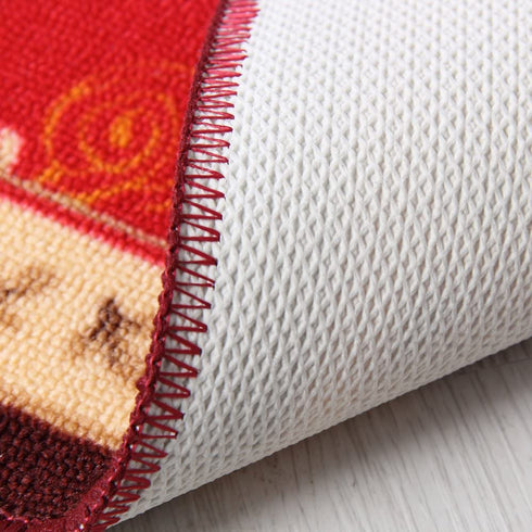 Carvapet Non-Slip Kitchen Mat Set Rubber Backing Doormat Runner Rug Set, Rose Design (Red 15"x47"+15"x23"+15"x23")