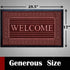 Extremely Durable Doormat - 17" x 29.5" - Outdoor Door Mat Welcome Non Slip with Rubber Backing - Low-Profile Heavy Duty Door Mats - Easy Clean Door Mat for Entrance, Patio, High Traffic Areas