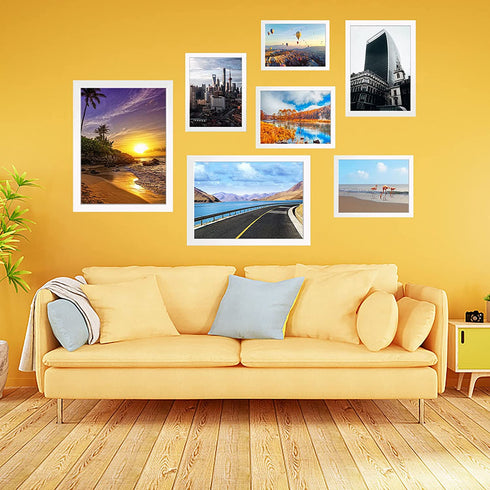 10x14 inch Wood Picture Frames for Wall Hanging,Diamond Painting Frames Rectangle Baby Scan Picture Frame for Family Walls Decoration,Anniversary,Wedding,Christmas,Halloween,Shower,Certificate (White)