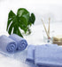 Summermia Washcloths 12 Pack 13"x13"-Bamboo Cotton Wash Clothes-Extra Absorbent, Soft Multipurpose Wash Cloth (Blue)