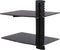 ABO Gear Floating Shelves Wall Mounted Shelf with Strengthened Tempered Glass for TV Box Cable Box Tv Accessories,2 Shelves, Black