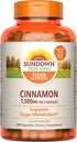 Sundown Cinnamon Capsules, Supports Sugar Metabolism, Non-GMO, Gluten-Free, Dairy-Free, 200 Ct