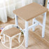 Debruyne 4 Pieces Elastic Rectangle Bar Stool Covers Stretch Vanity Stool Cover Jacquard Chair Seat Slipcovers Counter Stool Cover Saddle Seat Covers Washable for Wooden Metal Bench (Khaki)