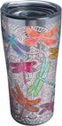 Tervis Dragonfly Mandala Stainless Steel Tumbler with Clear and Black Hammer Lid 20oz, Silver