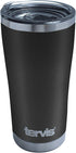 Tervis Triple Walled Powder Coated Stainless Steel Insulated Tumbler Cup Keeps Drinks Cold & Hot, 20oz, Onyx Shadow