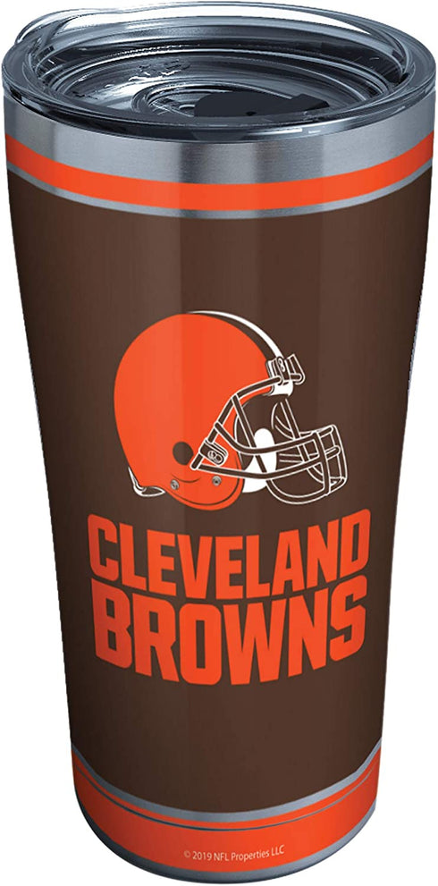 Tervis Triple Walled NFL Cleveland Browns Insulated Tumbler Cup Keeps Drinks Cold & Hot, 20oz - Stainless Steel, Touchdown