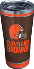 Tervis Triple Walled NFL Cleveland Browns Insulated Tumbler Cup Keeps Drinks Cold & Hot, 20oz - Stainless Steel, Touchdown