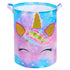 FIOBEE Unicorn Laundry Basket Rainbow Storage Bins Waterproof Nursery Hamper Canvas Toy Organizer for Kids Girls Bedroom Clothes