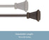 Kenney KN75351 Seville 5/8" Standard Decorative Window Curtain Rod, 48-86", Oil Rubbed Bronze