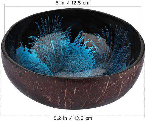 BESTONZON Coconut Bowls Natural Coconut Shell Storage Bowl Coconut Serving Bowls Candy Container Nuts Holder(About 5.3 x 2.3 Inch)