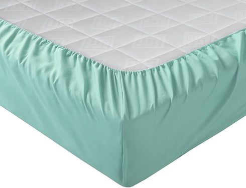 Comfort Spaces CS20-0118 Microfiber Set 14" Deep Pocket, Wrinkle Resistant All Around Elastic-Year-Round Cozy Bedding Sheet, Matching Pillow Cases, Queen, Aqua