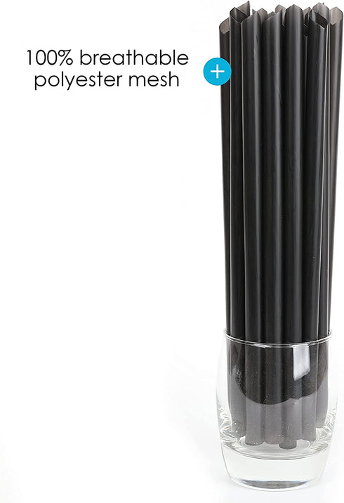 Houseables Boba Straws, Smoothie Straw, Extra Wide & Fat, Black, 100 Pack, 10.5 Inch Long, 0.5" Diameter, Large Jumbo, Polypropylene Plastic, BPA Free, Reuseable for Milkshakes, Tea