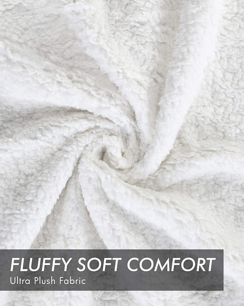 Utopia Bedding Sherpa Bed Blanket Twin Size Grey 480GSM Plush Blanket Fleece Reversible Blanket for Bed and Couch