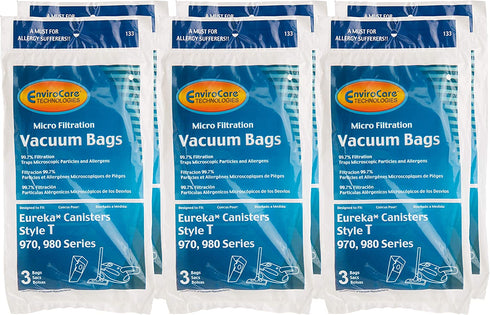 EnviroCare Replacement Micro Filtration Vacuum Cleaner Dust Bags Made to Fit Eureka Style T Canisters 18 Bags