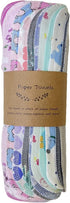Gecocious Paper Towels Reusable Cotton Cloths-12 PACK Surprise Prints Absorbent Kitchen Cloth Paper Towels Washable Roll-Zero Waste Alternative Napkins 10x12 Inches (Only Towels)