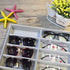 STYLIGING Sunglasses Organizer Storage Tray, 8 Grids Eyewear Watch Holder Display Velvet Jewelry Tray for Drawer, Eyeglasses Glasses Storage Case for Women Men - Gray