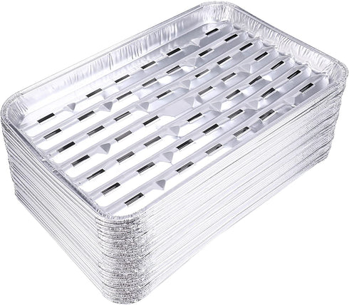 Yesland 30 Pack Disposable Aluminum Foil Pans - 13.4 x 9 x 1.1 Inch Food Containers, Aluminum Sheet Pans for Cooking, Baking, Heating, Storing, Meal Prep, Takeout