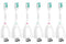 Aoremon Replacement Toothbrush Heads Compatible with Philips sonicare E-Series, 6 Pack Replacement Brush Heads Come with Caps