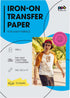PPD Inkjet PREMIUM Iron-On White and Light Color T Shirt Transfers Paper LTR 8.5x11” Pack of 10 Sheets (PPD001-10)