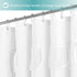 RV Shower Curtain 64 inches Length with 6 Mesh Pockets for Camper Storage,Water Repellent, Odorless and Rust Proof Grommets,White, 47x64