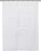 RV Shower Curtain 64 inches Length with 6 Mesh Pockets for Camper Storage,Water Repellent, Odorless and Rust Proof Grommets,White, 47x64