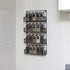 Spice Racks for Cabinet,Wall Mounted 4-Tier Stackable Black Iron Wire Hanging Spice Rack Organizer Storage,Great for Kitchen Cabinet, Cupboard,Pantry Door and More(Patent No.:D909138S)