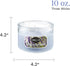 CANDLE-LITE Fresh Lavender Breeze Three Wick Aromatherapy Candle with 20-40 Hours of Burn Time, 10 oz, Light Purple