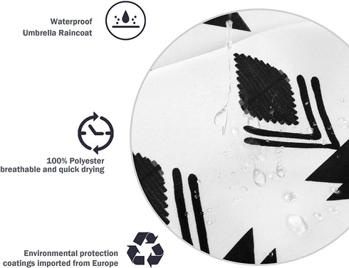 Uphome Boho Shower Curtain for Bathroom Black and White Geometric Tribal Shower Curtain Set with Hooks Modern Bohemian Bath Curtain,Upgraded Thicken Fabric-160GSM, 72x72