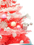 20'/50cm Mini Pink Christmas Tree,Artificial Small Christmas Tree with Led Lights/Ornaments, Tabletop Christmas Tree for Kids Christmas Decoration Gifts(Pink)