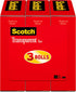 Scotch Transparent Tape, 3/4 in x 1000 in, 3 Boxes/Pack (600K3)