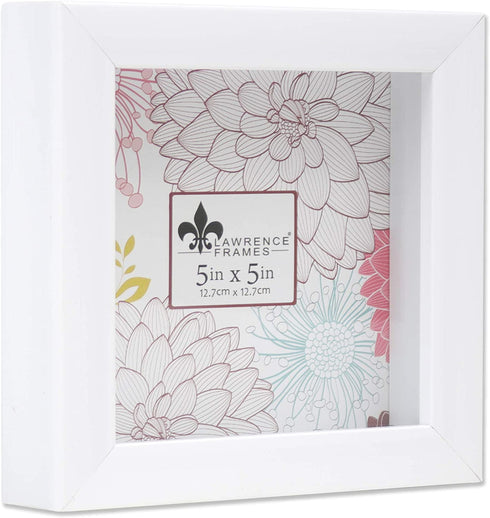 Lawrence Frames 785255 Shadow Box Frame, 5x5, White
