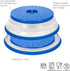 Tovolo Large Collapsible Microwave, Lid for Reheating Food, Meal Prep Gadget, No Mess Folding Plate Cover Kitchen Tool, Stratus Blue