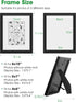 Puroma 8x10 Inches Picture Frame Set of 6, 5x7'' or 4x6'' with Mat Tempered Glass Composite Wood Photo Frames for Wall Mounting or Tabletop for Home Wall and Office Desktop (Black & White & Gray)