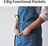 Beritle Denim Apron With Pockets, Cotton Kitchen Aprons, Cross Back Work Aprons For Shop, Hairstylist, BBQ Jean Apron