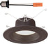 Designers Fountain EVL6733CBZ30 Bronze Trim Integrated LED Recessed Ceiling Light, 3000K, 90 Cri, 670 Lm, 5/6 inches