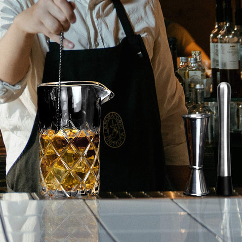 Lighten Life Cocktail Mixing Glass,20oz Mixing Glass with Thick Bottom,Premium Old Fashioned Bar Mixer Glass for Stirring Drinks,Professional Stirring Glass Cocktail beaker
