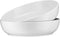 Kook Porcelain Serving Bowls, Wide & Shallow, Dishwasher & Microwave Safe, For Salads, Soups, Pastas and Party Snacks, 9.25 Inch, 72 Oz, White, Set of 2