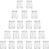 Encheng 7 oz Clear Glass Jars With Lids,Glass Yogurt Container With Lids(PE),Replacement Glass Pudding Jars Yogurt Jars,Glass Container With Twine n Tag For Milk,Jams,Jelly,Mousse,Dishwaresafe 20 Pack