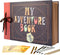 INNOCHEER Adventure Book with Embossed Cover, Large 12.3 x 8.3 Inch 80 Pages Scrapbook Album, Gifts for Thanksgiving Day, Christmas, Anniversary, Family Memory