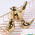 4 Pieces Small Animal Statues Home Decor Modern Style Decorative Ornaments for Living Room, Bedroom, Office Desktop, Cabinets (Golden Bird S&M&L&XL)