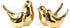 4 Pieces Small Animal Statues Home Decor Modern Style Decorative Ornaments for Living Room, Bedroom, Office Desktop, Cabinets (Golden Bird S&M&L&XL)
