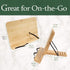 Bamboo Book Stand for Reading, a Cookbook Stand / Recipe Book Holder, Sheet Music Stand, Art Easel, Phone or Tablet Stand - 1 Unit