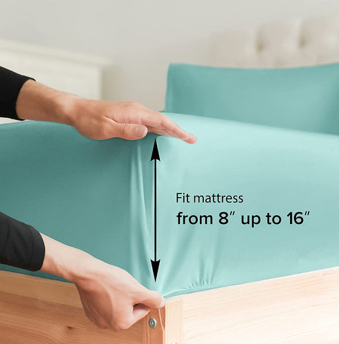 Twin XL Sheet Set - 4 Piece Sheets - Dorm Room Bed Sheets - Hotel Luxury Bed Sheets - Extra Soft - Deep Bed Sheets Pockets - Easy Fit - Breathable & Cooling Touch - Twin XL Sheets for Twin XL Mattress