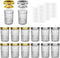 Mason Jars, 8 OZ Mason Jars Canning Jars Jelly Jars With Regular Lids and Bands, Ideal for Jam, Honey, Wedding Favors, Shower Favors, Baby Foods, DIY Magnetic Spice Jars, 12 Pack by SPANLA