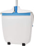 Amazon Basics Broom with Handled Dustpan, Blue and White